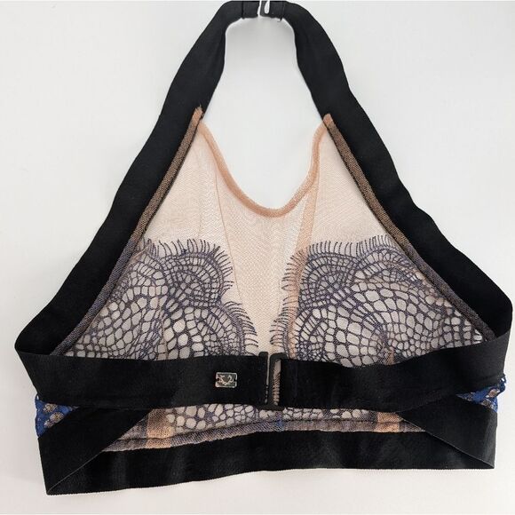 For Love And Lemons Black and Blue Lace Bandeau - Picture 4 of 6